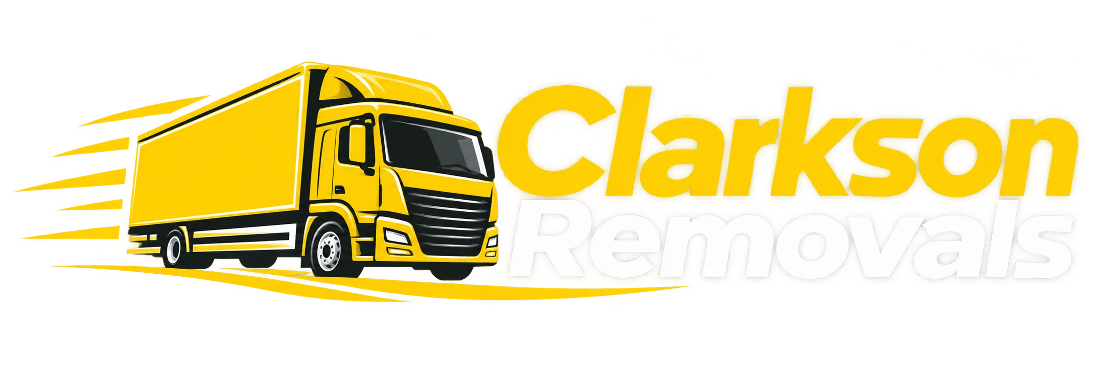 Clarkson Removals – yellow removal lorry logo